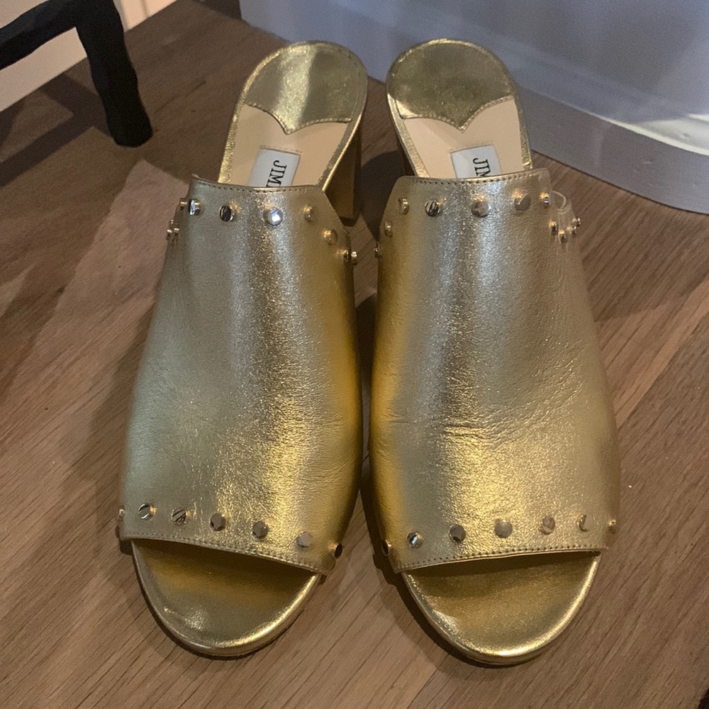 Jimmy Choo Gold Sandal Size 39